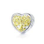 Silver & Gold-Plated Life Tree Charm - PANDORA Style - SCC1264