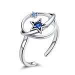 Pandora Style Silver Open Ring, Mysterious Planet - SCR661