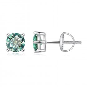 Pandora Style 0.5 Carat Four Claw Moissanite Stud Earrings - MSE003-CFS