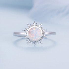 Pandora Style Opal Sun Ring - BSR398