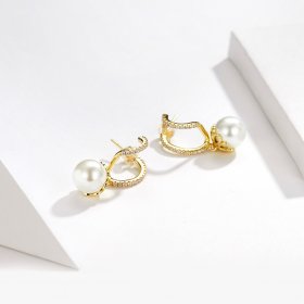 PANDORA Style Gentle Pearl Stud Earrings - BSE151