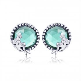 Silver Love of Mermaid Stud Earrings - PANDORA Style - SCE383