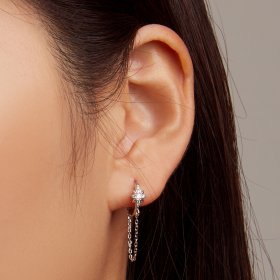PANDORA Style Mans Star Hoop Earrings - BSE699