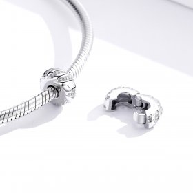 Pandora Style Silver Charm, Simple Texture - BSC278