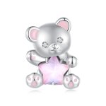 Pandora Style Pink Star Bear Charm - SCC2638