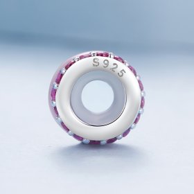 Pandora Style Pink Double Layer Silicone Spacer - BSC883-PK