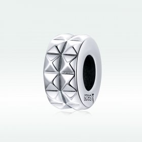 Pandora Style Silver Spacer Charm, Geometry - SCC1789