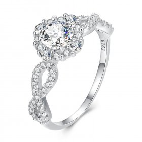 Pandora Style Classic Elegance Ring with Clear Cubic Zirconia - BSR352
