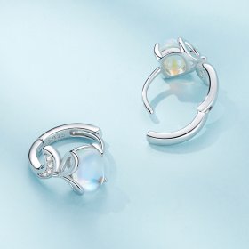 Pandora Style Fox Hoop Earrings - SCE1582