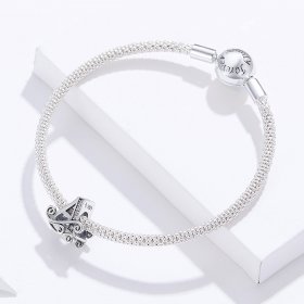 Silver Letter A Mesh Bracelet - PANDORA Style - SCB829