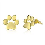 Gold-Plated Cute Paw Mark Stud Earrings - PANDORA Style - SCE407-4