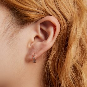 PANDORA Style Mans Star Hoop Earrings - SCE1389
