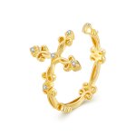 Pandora Style Yellow Gold Ring - BSR041-B