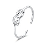 Pandora Style Silver Open Ring, Infinity - BSR143