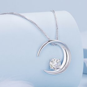 Pandora Style Moon Necklace - BSN311