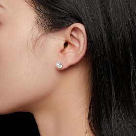 Pandora Style 1 Carat Moissanite Stud Earrings - MSE020-L