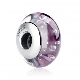 PANDORA Style Purple Murano Glass Charm - SCZ001
