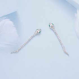 Pandora Style Spirit Snake Stud Earrings - BSE851