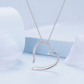Pandora Style Freehand Heart Necklace - BSN341