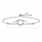 Silver Love Cardiogram Anniversary Slider Bracelet - PANDORA Style - SCB022