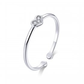 Silver Heart of Lady Ring - PANDORA Style - SCR491