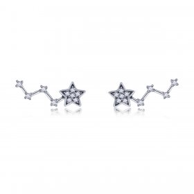 Pandora Style Silver Stud Earrings, The Waiting of The Stars - SCE439