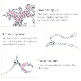 Pandora Style Set, Bicolor Cute Unicorn - SET009