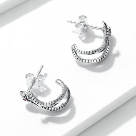 PANDORA Style Delicate Silver Snake Stud Earrings - BSE565