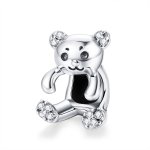 Pandora Style Silver Charm, Cute Bear - SCC984