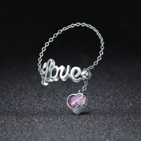 Silver Love Ring - PANDORA Style - SCR246