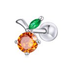 PANDORA Style Summer Sweetheart - Orange Stud Earrings - BSE493