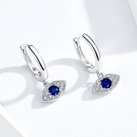 Pandora Style Silver Dangle Earrings, Lucky Eyes - BSE274