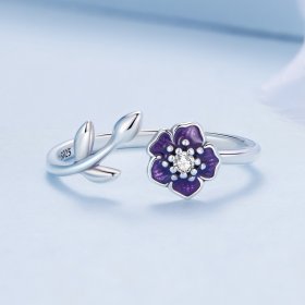 Pandora Style Flower Open Ring - BSR394