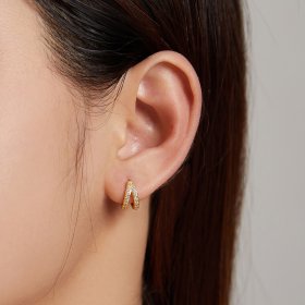 PANDORA Style Modern Woman Hoop Earrings - SCE1187-B