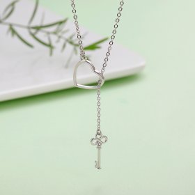 Silver Open Your Heart Necklace - PANDORA Style - SCN107