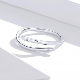 Pandora Style Silver Open Ring, Finger Heart - SCR653