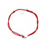 Red Rope with Silver Lucky Carp Bracelet - PANDORA Style - SCB145