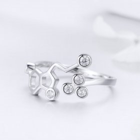 Silver Honeycomb Ring - PANDORA Style - SCR433