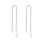 Silver Sequins Hanging Earrings - PANDORA Style - SCE687