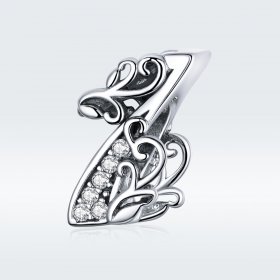 Pandora Style Silver Charm, Number 1 - SCC1418-1