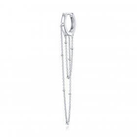 Pandora Style Silver Dangle Earrings, Tassel - SCE1115