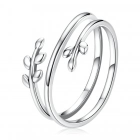 PANDORA Style Circles of Leaves Open Ring - SCR755