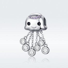 Pandora Style Silver Charm, Octopus - BSC081