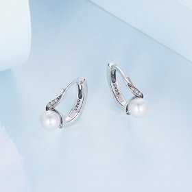 PANDORA Style Shell Beads Hoop Earrings - BSE710
