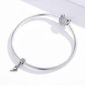 Pandora Style Silver Bangle Charm, Mother and Daughter - BSC276