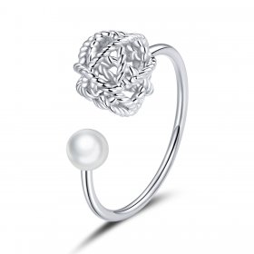 Pandora Style Silver Open Ring, Ball of Yarn - SCR690