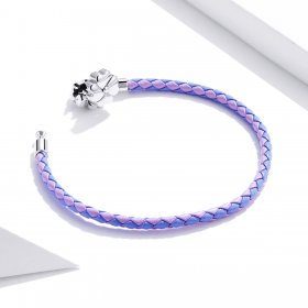 Pandora Style Leather Bracelet, Lucky Clover - SCB214