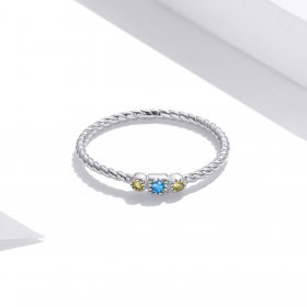 Pandora Style Silver Ring, Love of Rainbow - SCR721