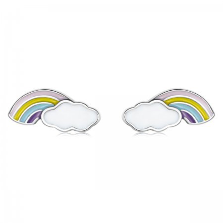 PANDORA Style Rainbow Clouds Stud Earrings - SCE1274