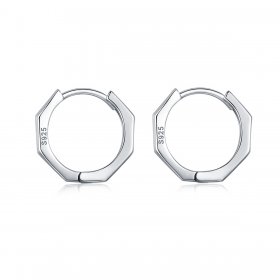 Silver Simple Earrings Hoop Earrings - PANDORA Style - SCE622